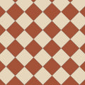 Oxford 151mm red and white diamond-patterned ceramic tile flooring with a cream accent for stylish indoor spaces