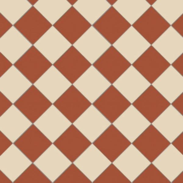 Red & White Ceramic Floor Tile