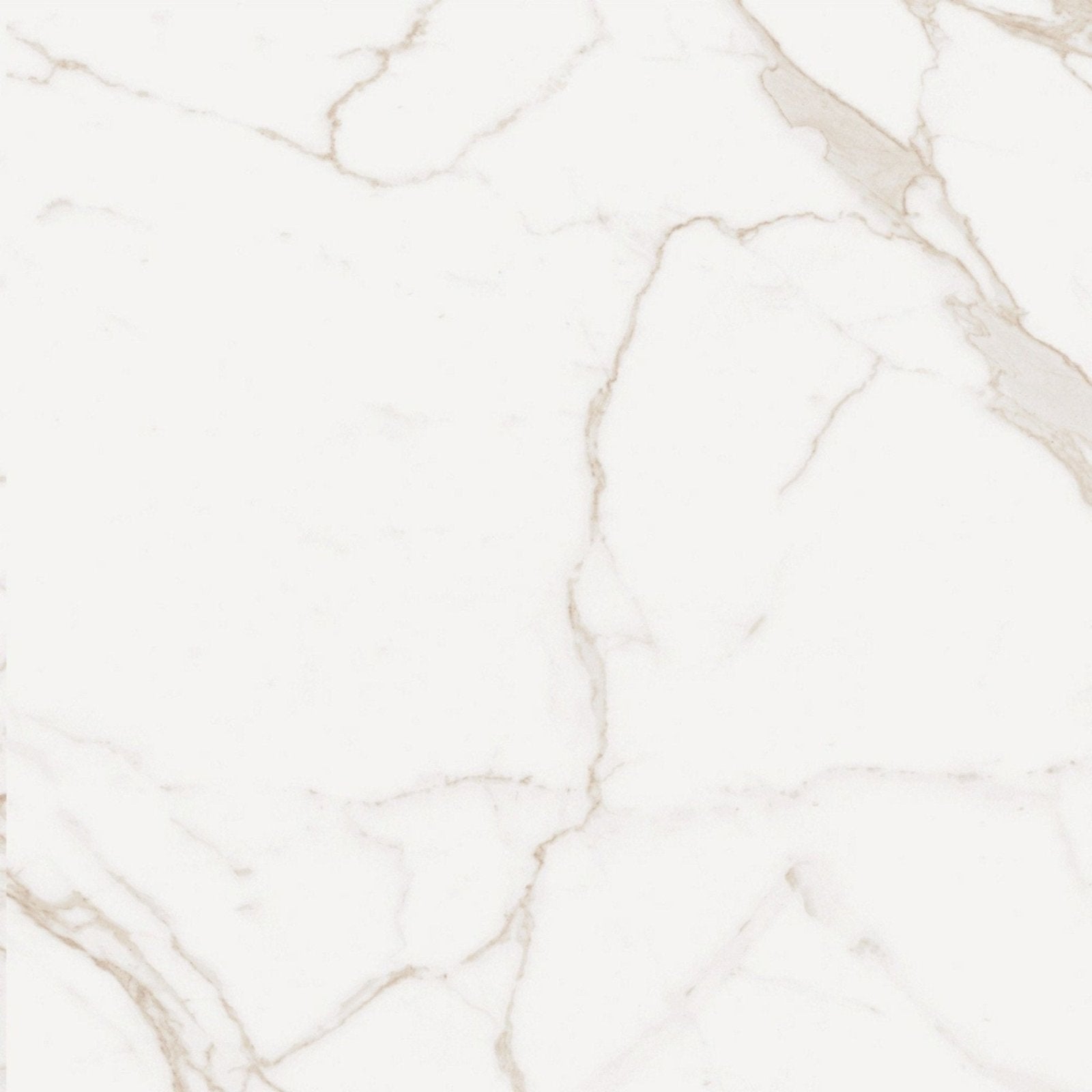Palatina gold matt 60x60 marble effect tile in white marble with subtle beige veining for elegant flooring