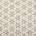Palazzo corsini beige and gray marble mosaic tile with a repeating floral pattern for decorative surfaces