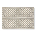 Gray and white marble mosaic tile with circular patterns from palazzo mancini border for decorative flooring and walls