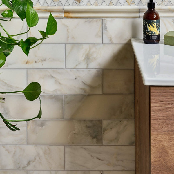 Honed Marble 30.5 x 10cm Wall & Floor Tile