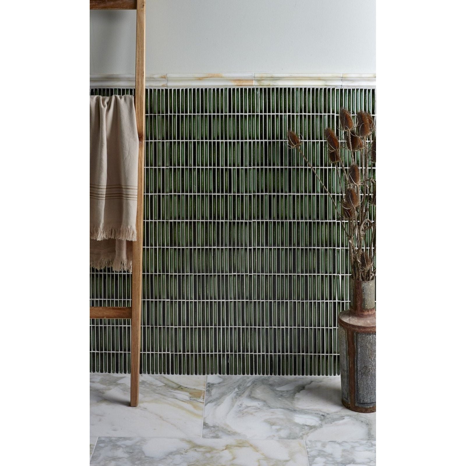 Palazzo Oro Honed Marble 61 x 40.6cm white marble tile