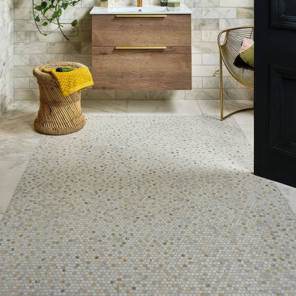 Palazzo Oro Marble Brickbond Square Mosaic