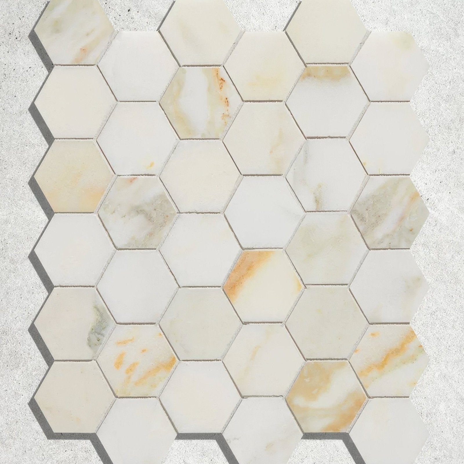 Palazzo Oro Marble Hexagon Mosaic