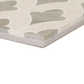 Gray and off-white patterned ceramic tile with subtle textured finish for flooring titled Palazzo Valentini