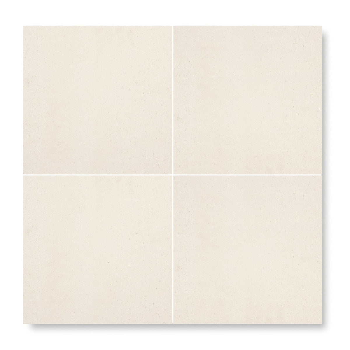 Four square off-white ceramic tiles palio 30x30 diamond sawn edge honed arranged in a grid