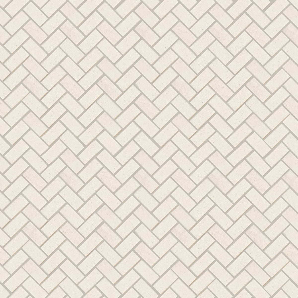 Cream-colored palio limestone rectangular mosaic tiles arranged in a herringbone pattern for decorative use