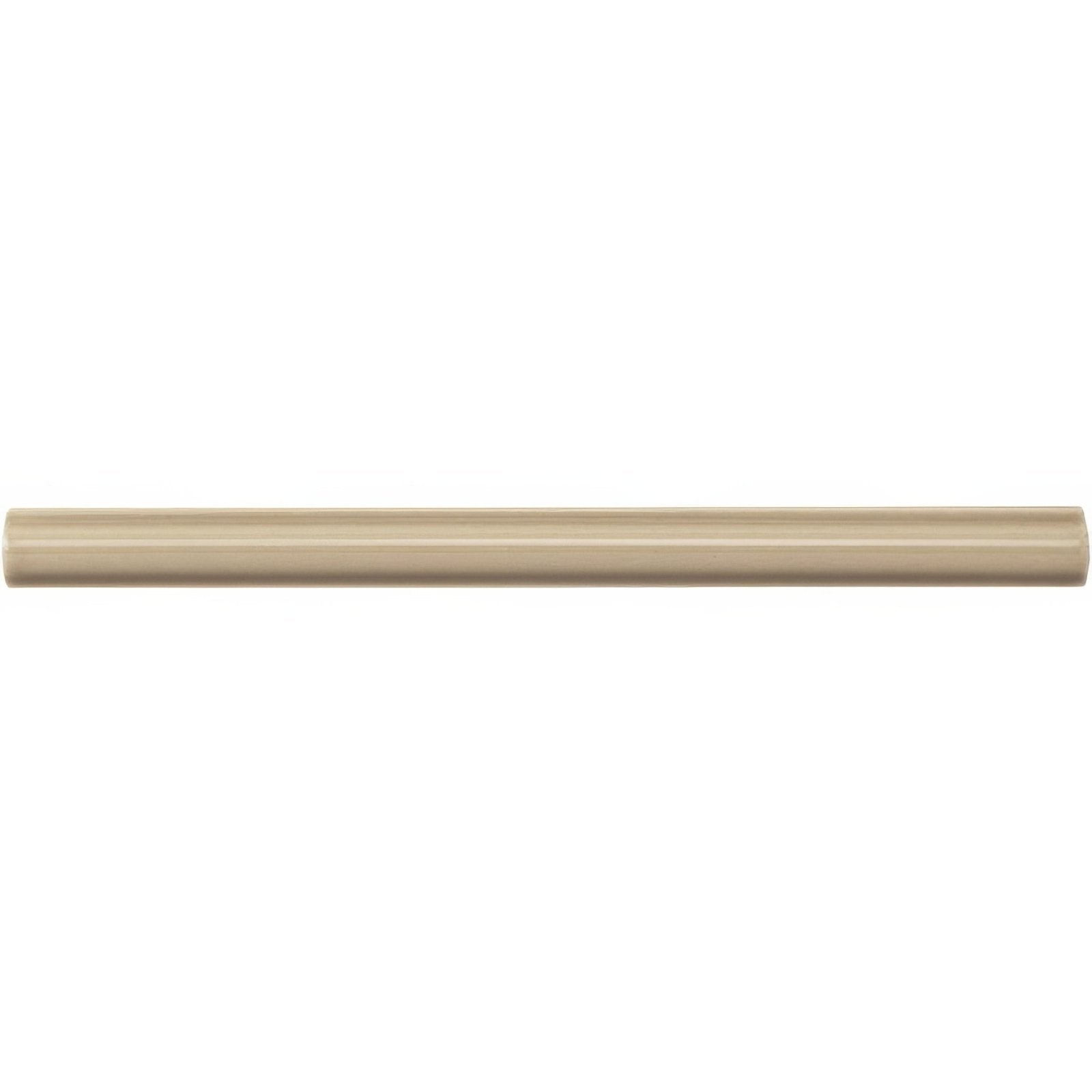 Beige cylindrical pipe with smooth glossy finish featured in Palladian Beige Omega moulding product line