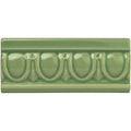 Palm Green Egg & Dart Moulding Ceramic Wall Tile 152x65mm