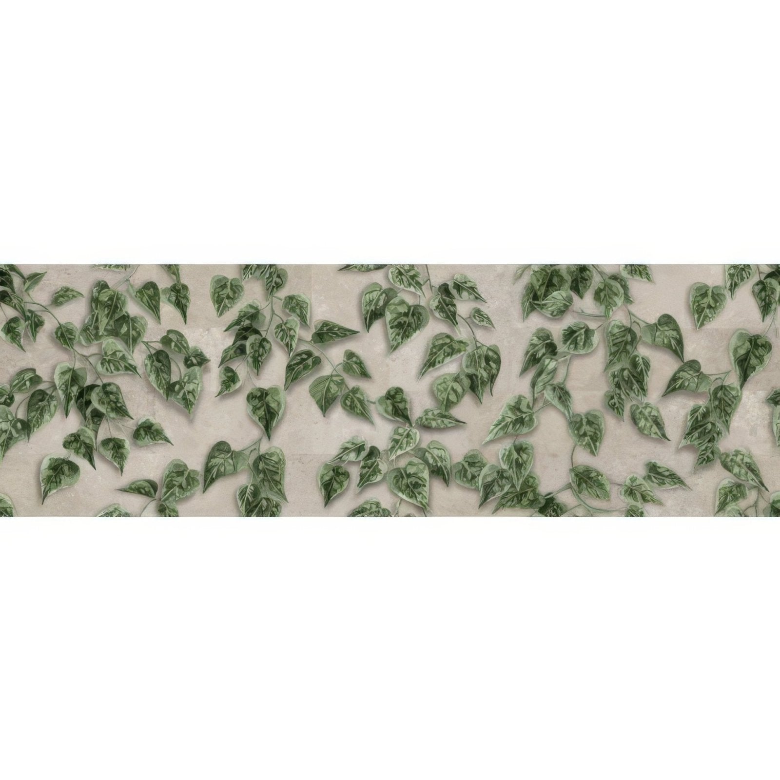 Palm house ivy single tile wallpaper featuring green ivy leaf pattern on a subtle beige background
