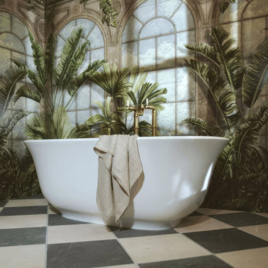 Palm House Mural Decorative 24-Tile Set Panel - alternate view