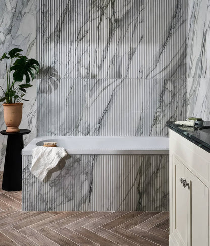 Palm Springs Porcelain Cerulean Fluted