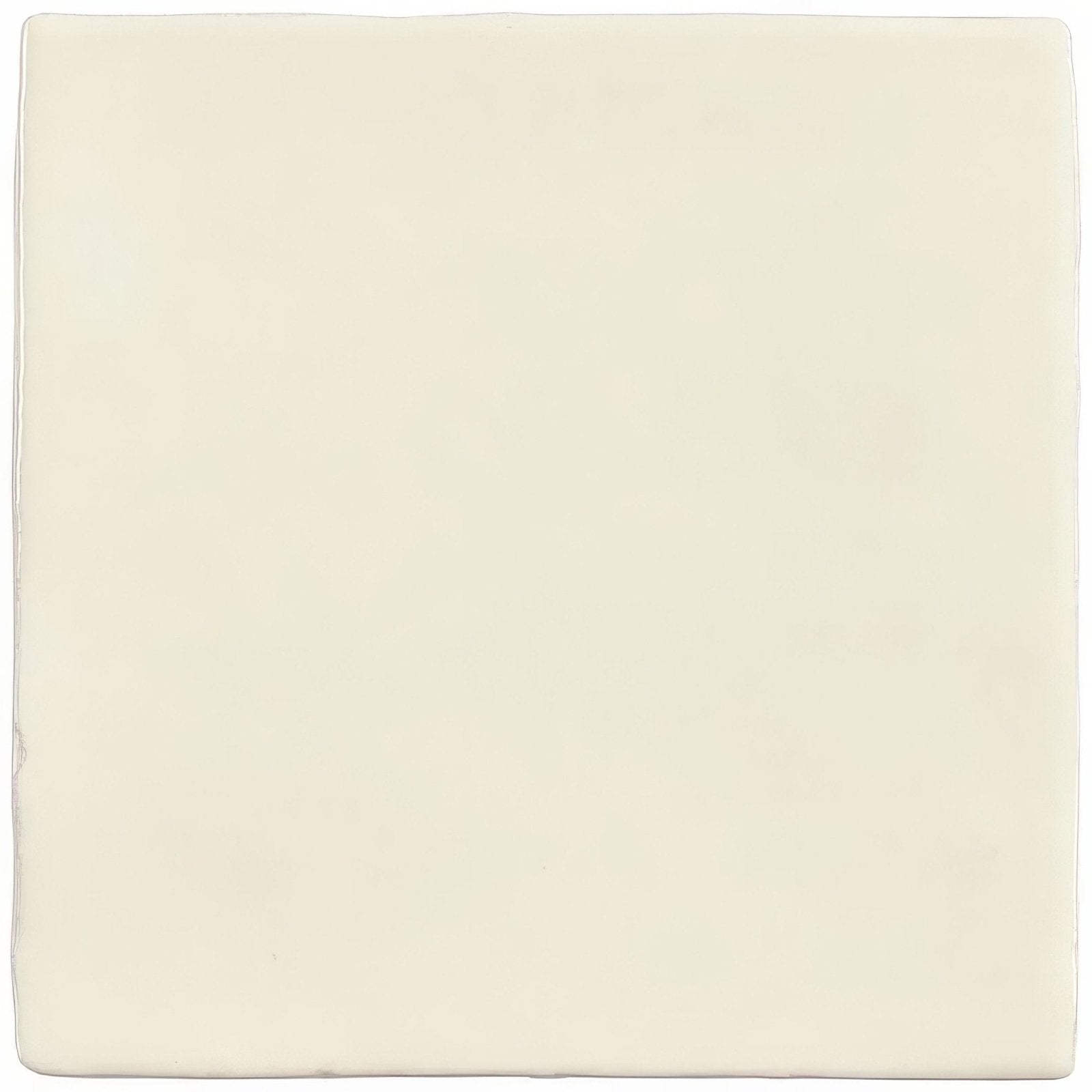 Cream-colored square ceramic palomino field tile with smooth slightly glossy finish suitable for flooring and walls