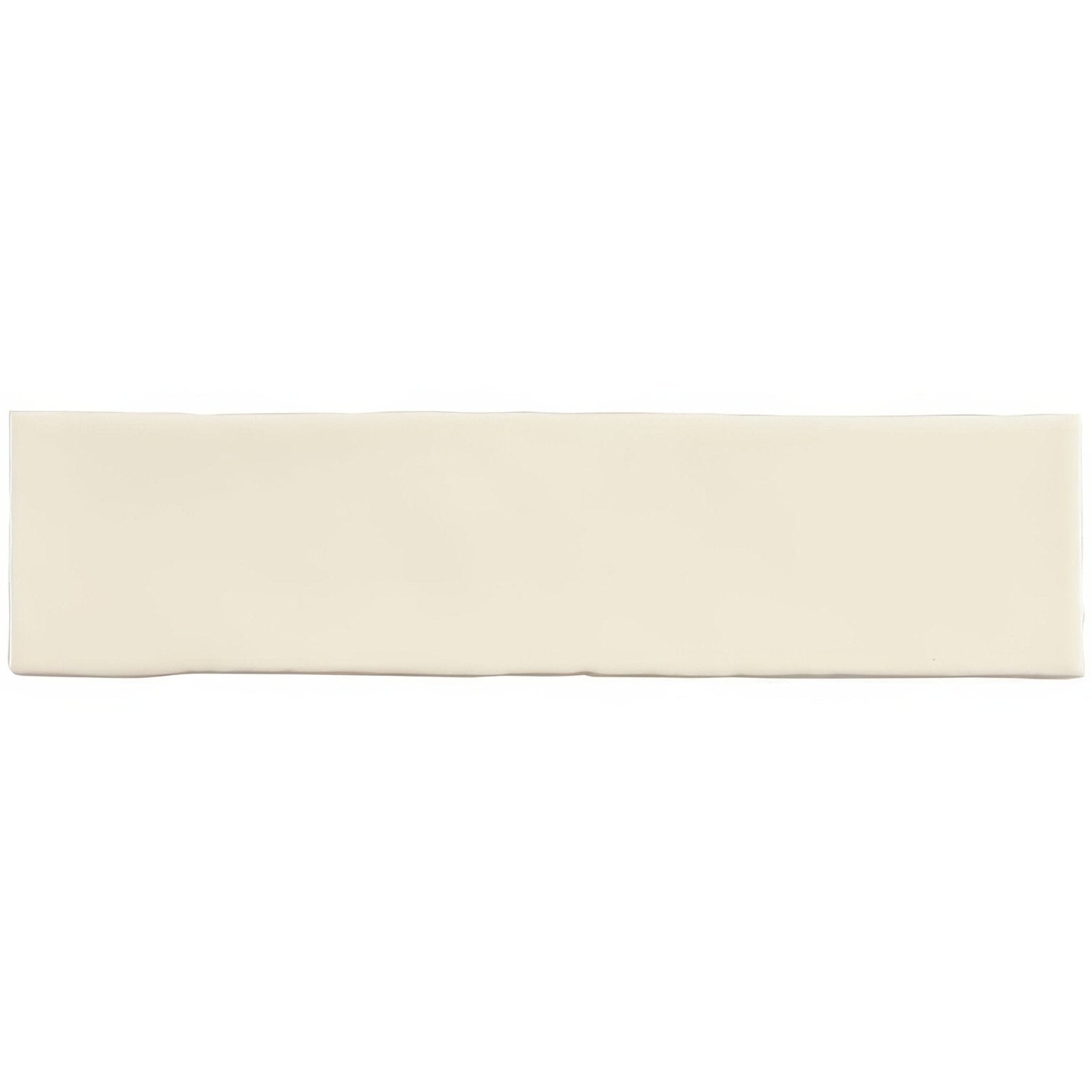 Cream-colored palomino large brick tile with smooth matte finish ideal for wall and floor applications