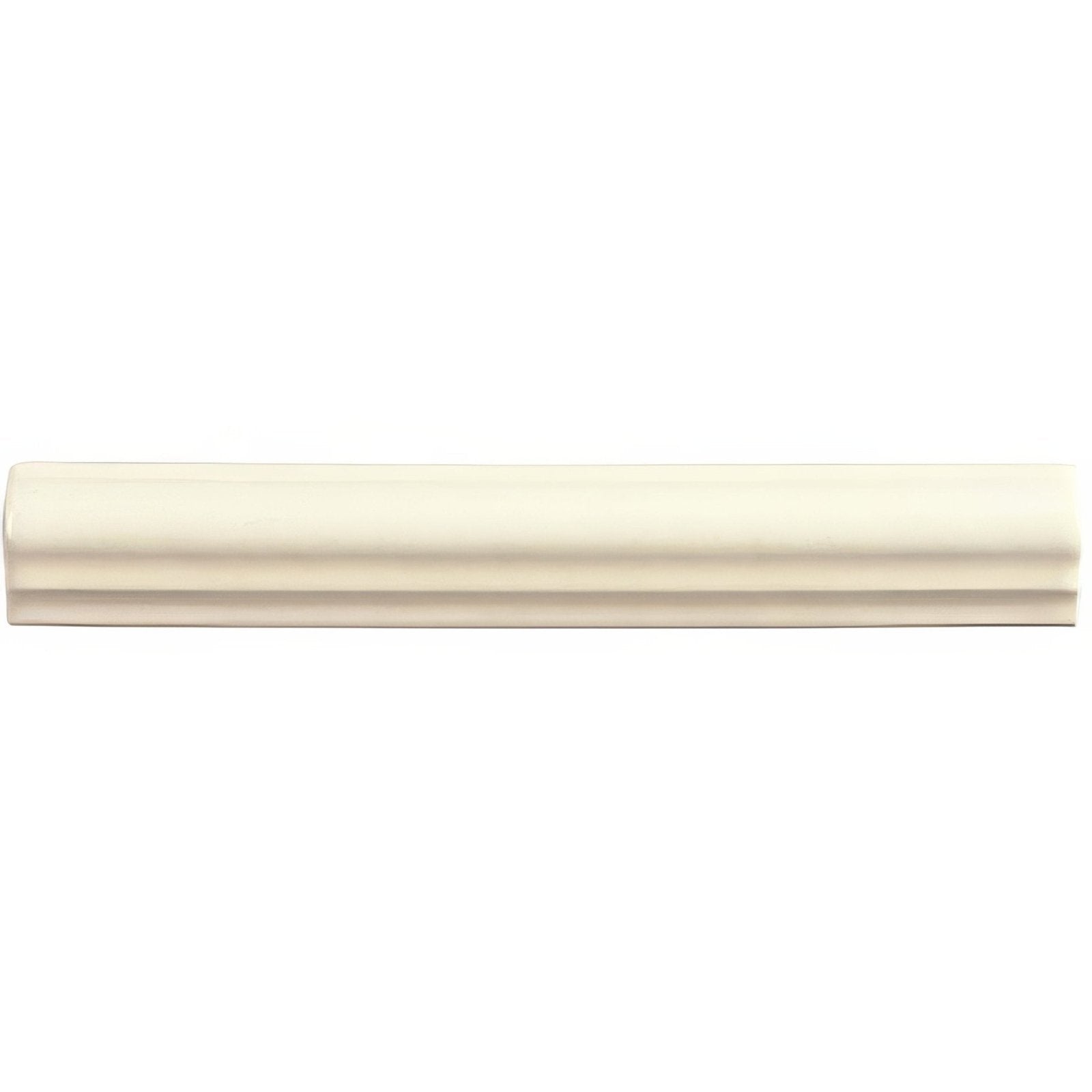 Cream-colored smooth surfaced palomino ogee decorative molding with classic profile for interior trim use
