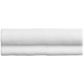 White ceramic papyrus torus moulding tile with smooth glossy finish and subtle horizontal ridges