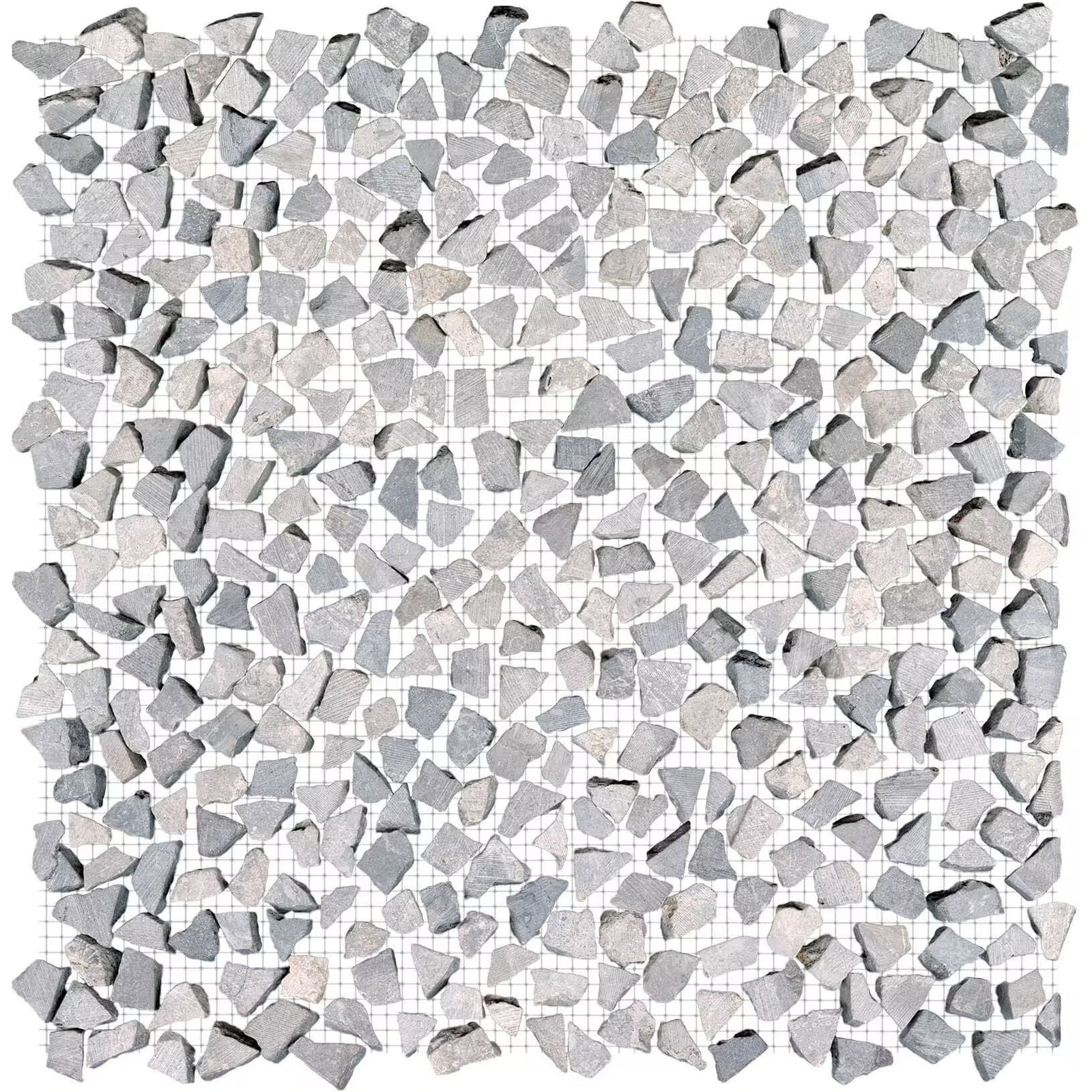 Paradise Tiny broken Edge Gris Mosaic Wall Tile – close-up detail