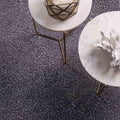 Paradise Tiny Broken Edge Negro Mosaic dark stone mosaic with two round marble-top tables