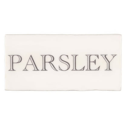 Parsley in Grey on Cotton