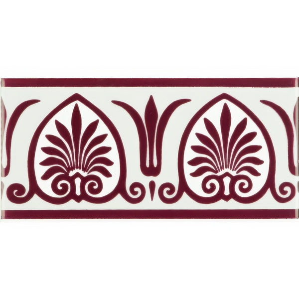 Burgundy On Brilliant White