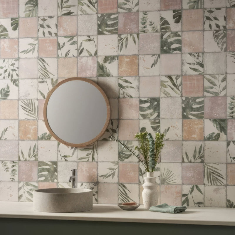 Patchwork Botanical Rose 60x30cm