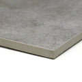 Patina nickel 59 x 59cm gray concrete-effect tile with textured speckled surface and slightly rough edges