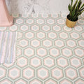 Patisserie Porcelain Rose Mint shown as flooring
