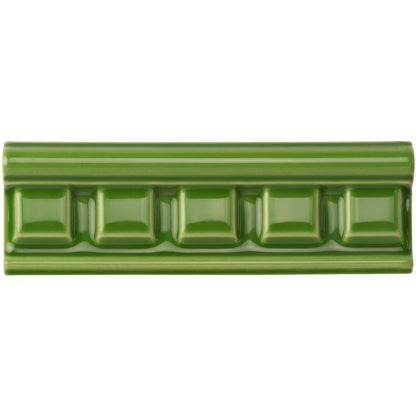 Pavilion Green Dentil Moulding Ceramic Wall Tile 152x50mm