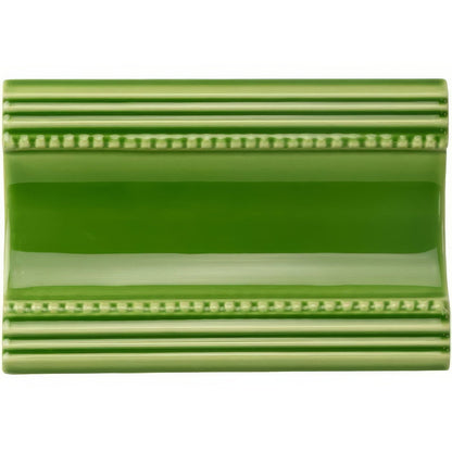 Pavilion Green Plain Cornice Ceramic Wall Tile 152x75mm