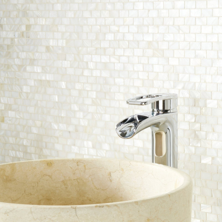 Pearl Brickbond Shell Mosaic Wall & Floor Tile 318x310mm