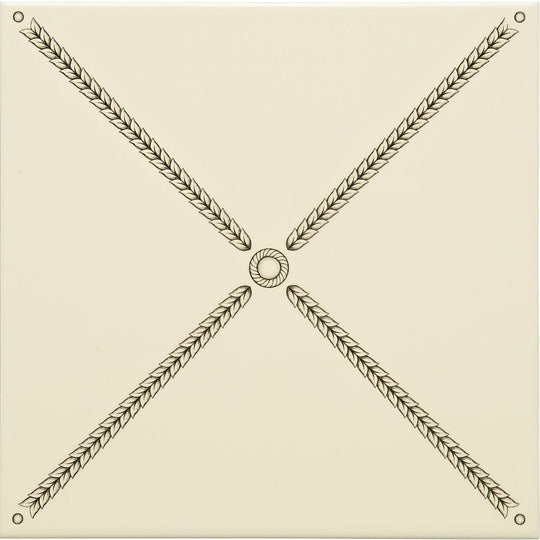 Pearl Trellis Charcoal Grey on County White
