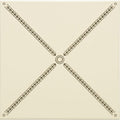 Pearl Trellis Charcoal Grey on County White