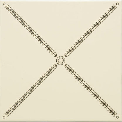 Pearl Trellis Charcoal Grey on County White