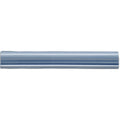 A sleek translucent blue glass periwinkle dado rail moulding tile with a smooth glossy finish and subtle horizontal ridges