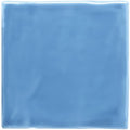 A square glossy blue ceramic tile with a smooth slightly reflective surface called periwinkle field tile