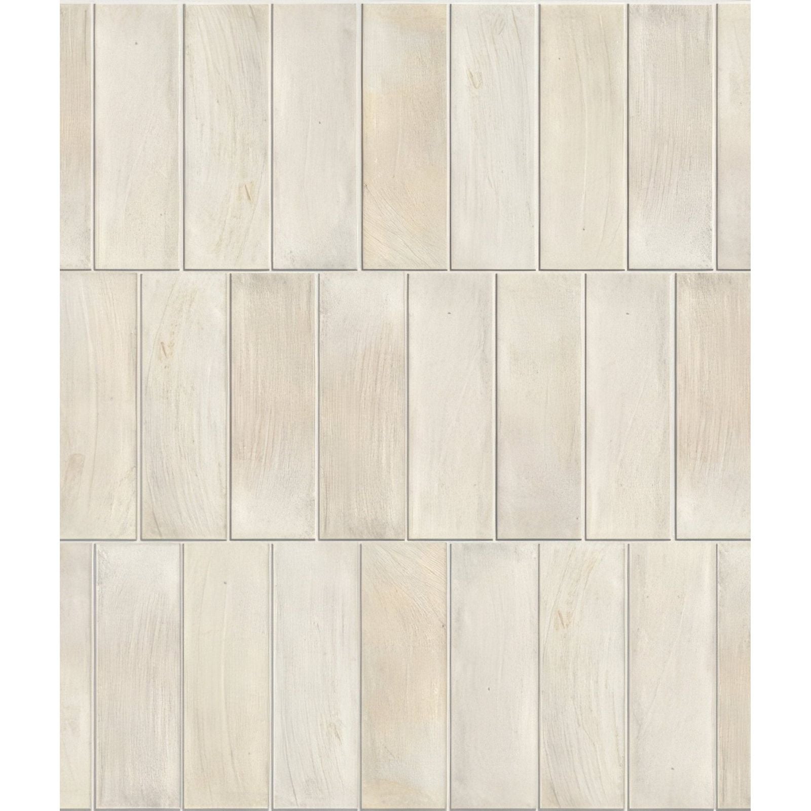 Beige wood-grain mosaic tile panel in petite porcelain matt cotto light finish for stylish wall and floor applications