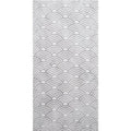 Gray and white scalloped wave patterned ceramic tile palazzo pettina 60x30cm for wall and floor use