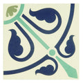 Phoenician Dublin, Dark Blue and Dark Jade on White – pattern detail