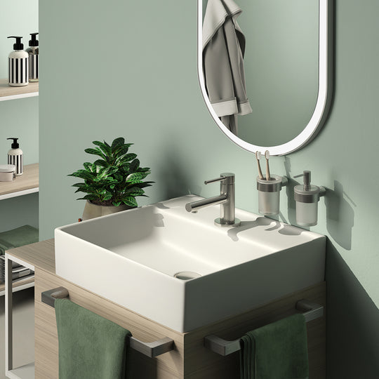 Pirenei Double Swing Towel Rail in Brushed Nickel - Origins Living
