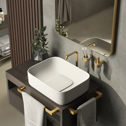Pirenei Towel Rail 60cm in Brushed Gold - Origins Living