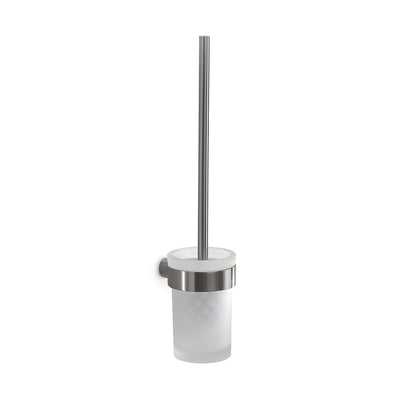 Pirenei WC Brush Set Wall Mounted in Brushed Nickel - Origins Living, view 3