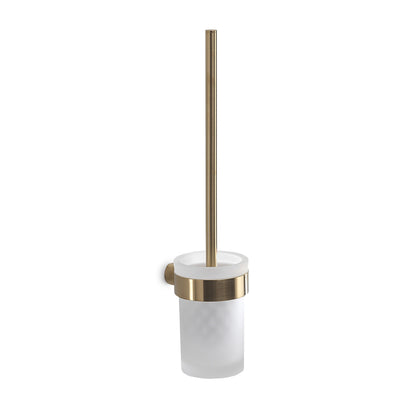 Pirenei WC Brush Set Wall Mounted in Brushed Gold - Origins Living, view 2