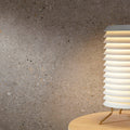 White layered lamp with gold-tone metal legs from piazza grey 60 x 60cm collection