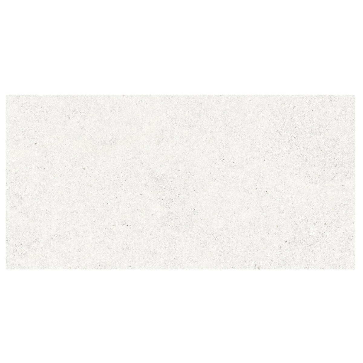 White rectangular piazza tile 60 x 120cm with subtle speckled texture ideal for modern interior walls and floors