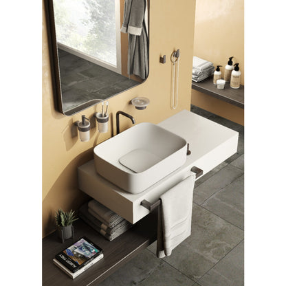 Pirenei Towel Rail 45cm in Gunmetal - Origins Living, view 2