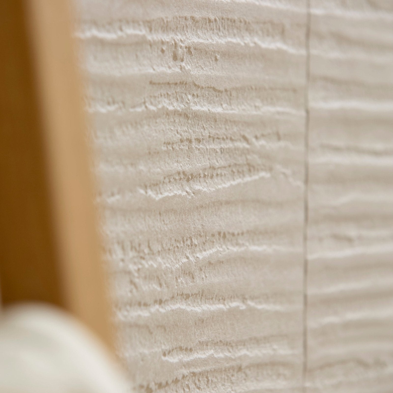 Beige plastercraft linea mano porcelain tile with mink textured finish and subtle horizontal ridges
