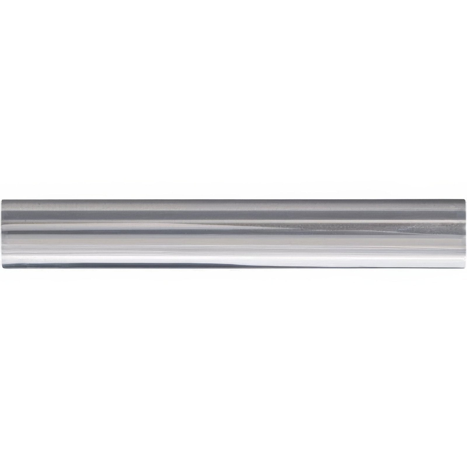 Platinum metallic sigma moulding chrome finished rectangular tile with sleek reflective surface and subtle horizontal grooves