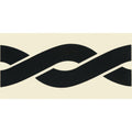 Black stylized wave-shaped decal with smooth glossy finish from plymouth border black on white collection