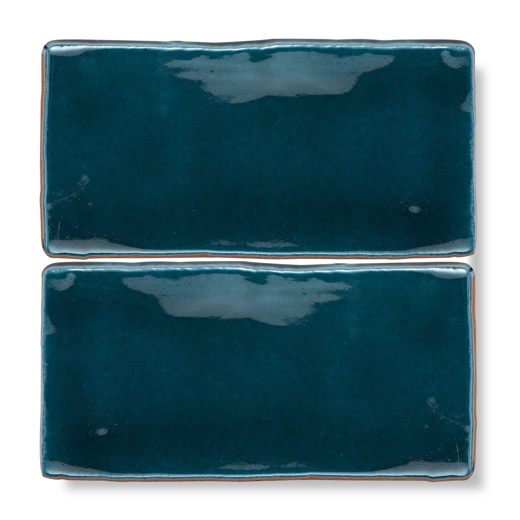 Provence Monaco blue glazed ceramic tile detail